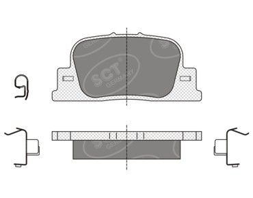SCT GERMANY stabdžių trinkelių rinkinys, diskinis stabdys SP 335 PR